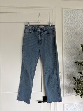 Abercrombie & Fitch Ankle Straight Ultra High Rise Blue Women's Jeans